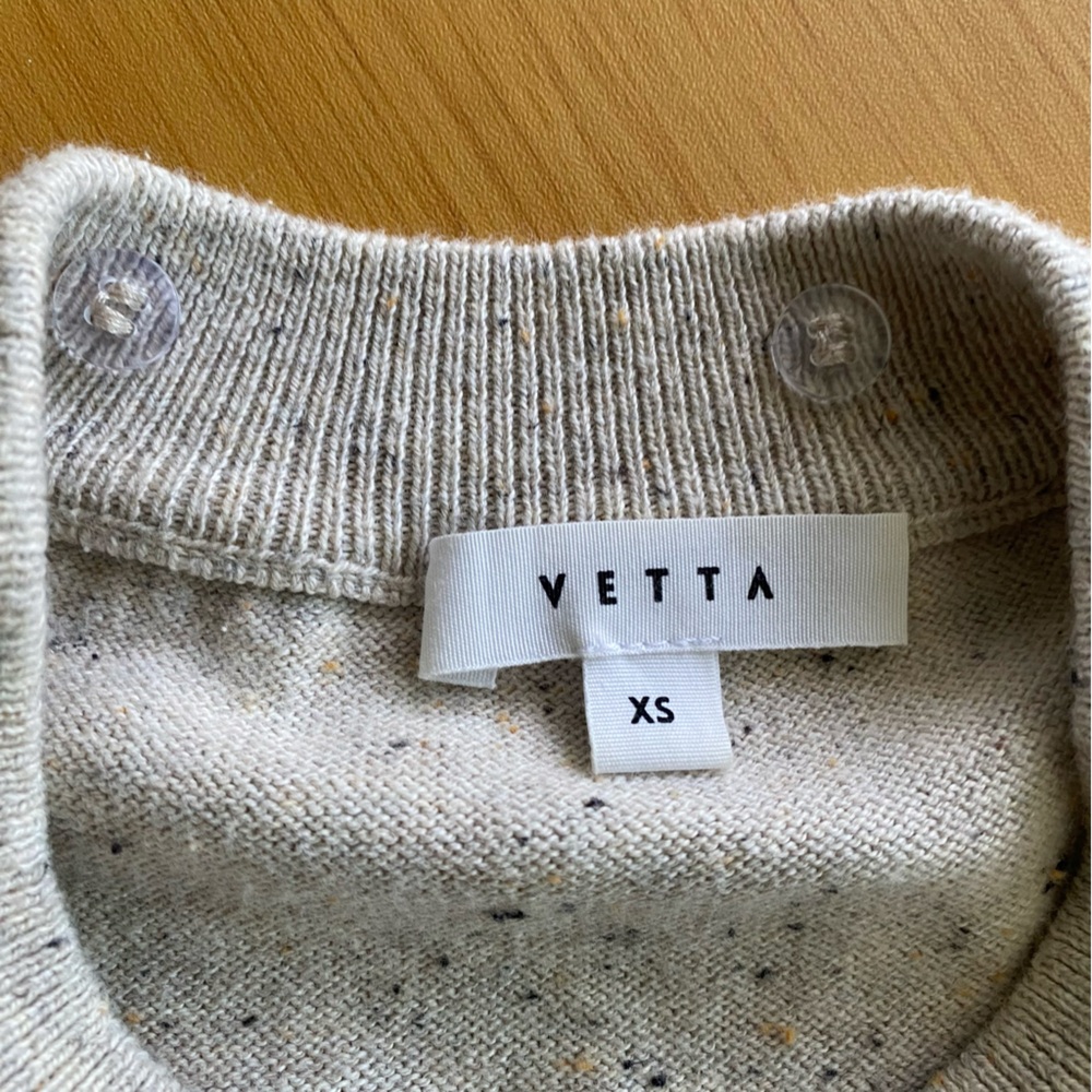 VETTA Organic Cotton The Mock Neck Sweater Dress Knit Tie Long Sleeve Mini - Picture 6 of 7